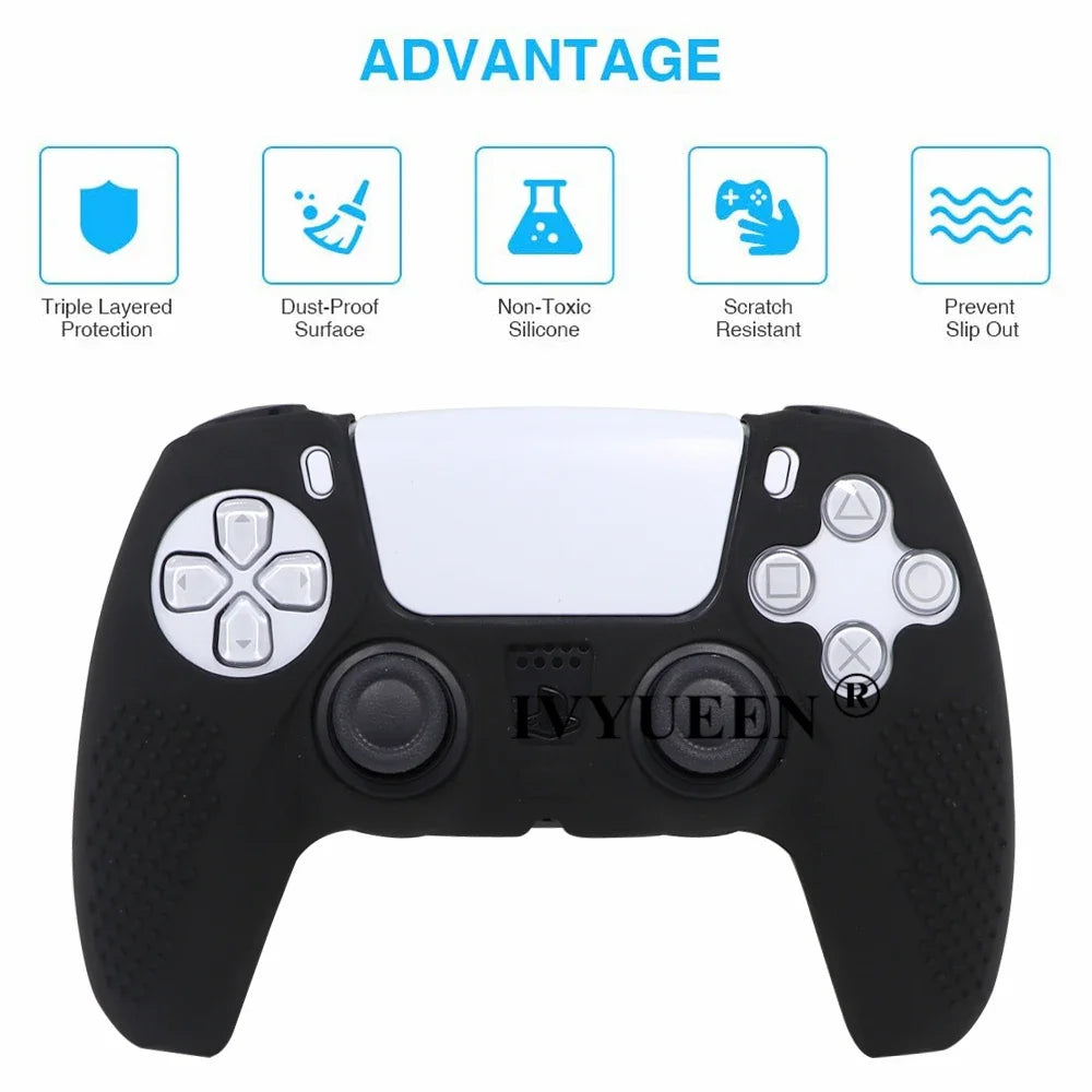 IVYUEEN Anti-slip Silicone Cover Skin for Sony PlayStation Dualsense