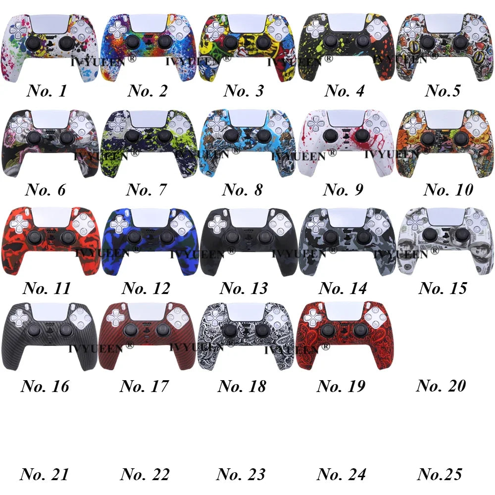 IVYUEEN Water Transfer Printing Silicone Case for PlayStation 5 PS5 Controller